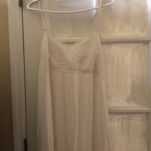 Long white beautiful summer dress